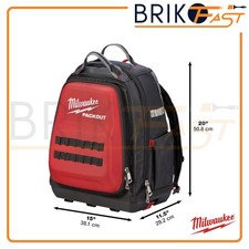MILWAUKEE PACKOUT ZAINO DA CANTIERE IN NYLON BALISTICO 48 TASCHE BASE RIGIDA