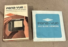 Pana-Vue 3  Folding 2x2 35mm Bantam Super Slides Viewer + Pana-Vue Sale Booklet