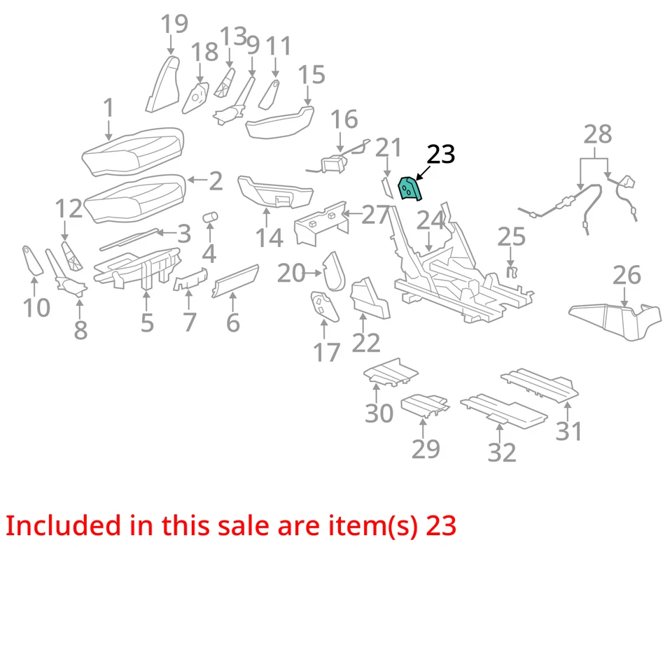 SE ADAPTA A CUBIERTA BUICK ENCLAVE 2013-2017 - ALETA RECLINABLE ASIENTO* 22960098 - NUEVO OEM Foto 3 de 4