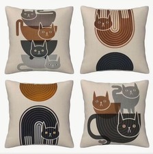 Pillow Cover MODERN CATS Choice of 4 Styles and 2 Sizes 7461