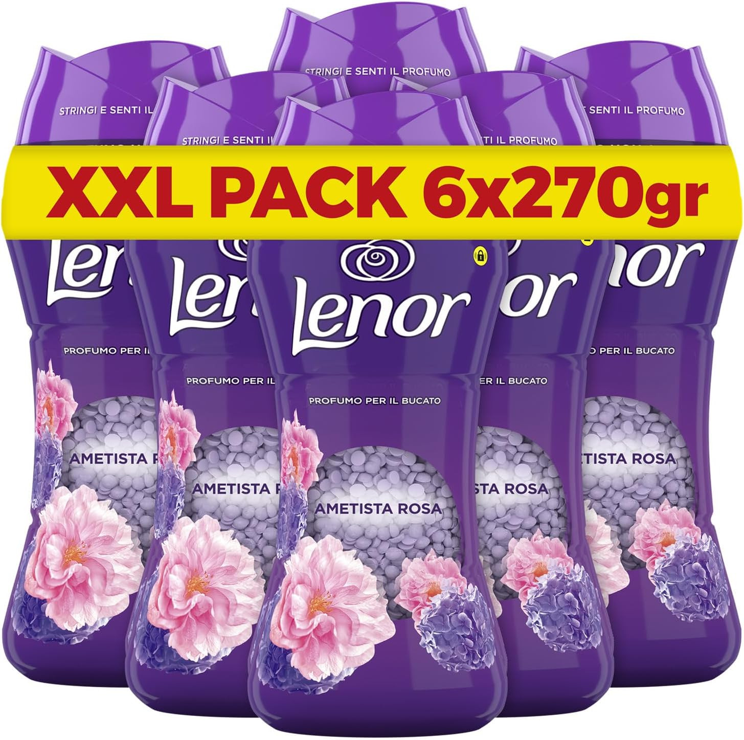 Offerta Mega Pacco 6x270g Perle Profumate Lavatrice Ametista Rosa