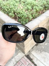 New Ray Ban Jackie Ohh Polarized RB4101 4101 Black G15 Lens Size 58/17