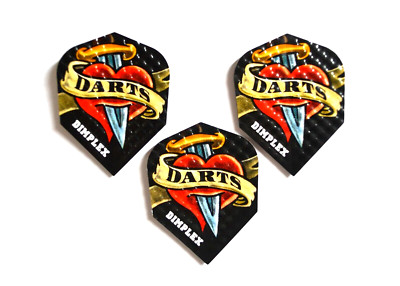 5 SETS ''I LOVE DARTS'' DIMPLEX DART FLIGHTS