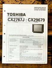 Toshiba CX2767J CX29679 TV Television Service Manual Original 