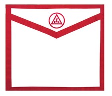 Masonic Apron Royal Arch. Red White Duck Cloth Apron For Freemasons - Triple Tau