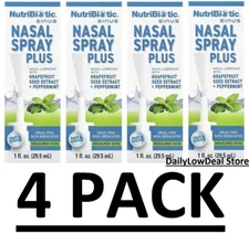 4 PACK - Nutribiotic, Nasal Spray Plus, 1 fl oz