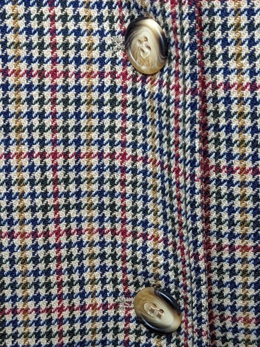 Vintage Pendleton Blazer Women's 100% Virgin Wool Hounds Tooth Size Petite Large - Picture 3 of 6