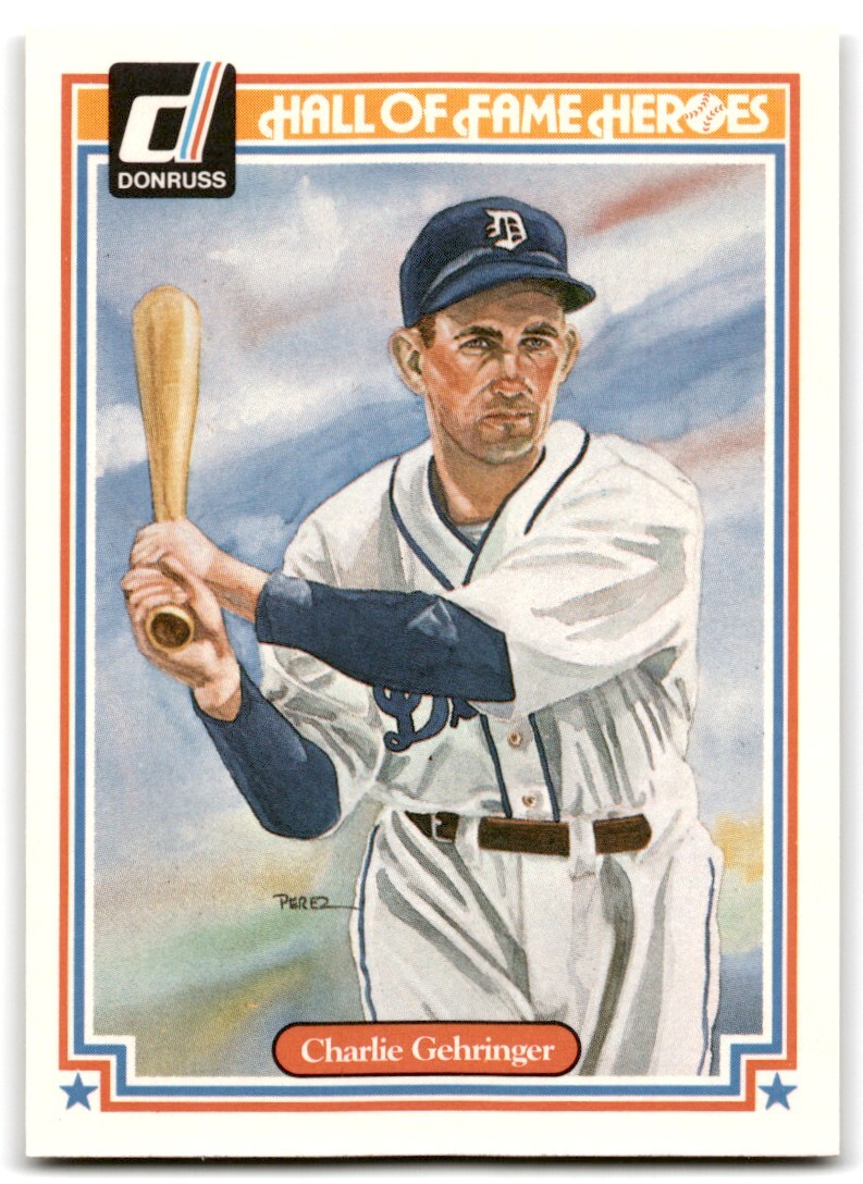 1983 Donruss Hall of Fame Heroes Charlie Gehringer Detroit Tigers