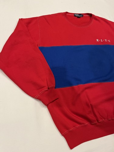 Vintage 1993 RLYC Polo Ralph Lauren Yacht Club Crewneck Sweatshirt Mens Size L - Picture 4 of 21