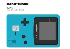 Credit/Debit Card SMART Sticker/protector small chip Blue Gameboy