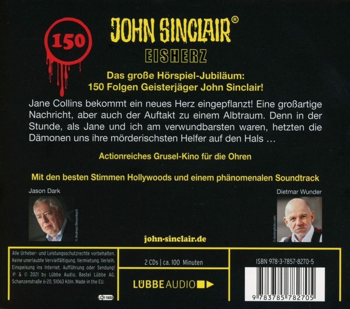 Thumbnail - John Sinclair - Folge 150: Eisherz - Hörspiel Cd - Neu