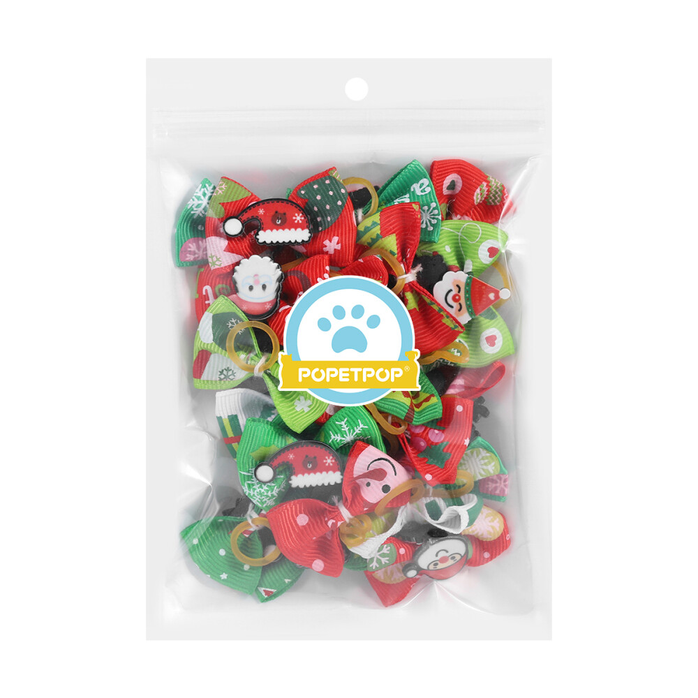 Holiday Pet Hair Bows Puppy Bands Grooming Ribbon Christmas Ribbons eBay