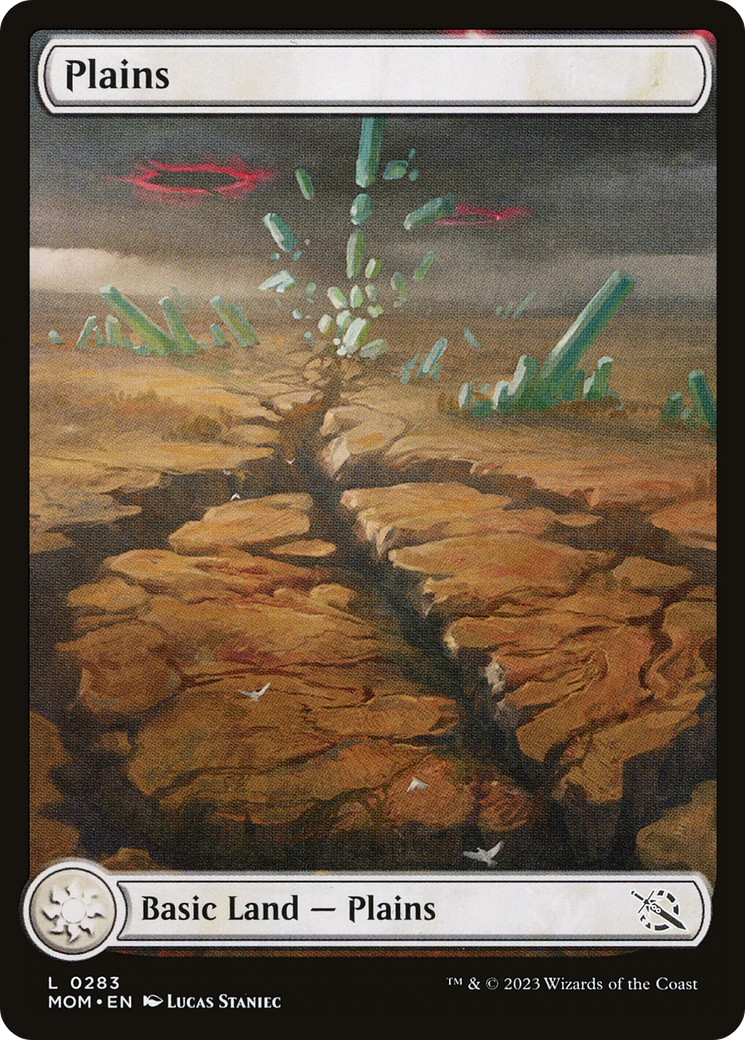 x4 Plains MOM MTG 0283 FULL ART BASIC LAND M/NM 4x