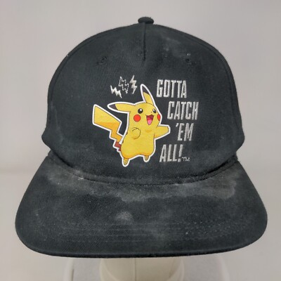 Pikachu Gotta Catch 'Em All Snapback Hat Black One Size Pokemon | eBay