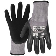Klein Tools 60840 Winter Knit Dipped Gloves, Cut Level A4, Touchscreen, X-Large