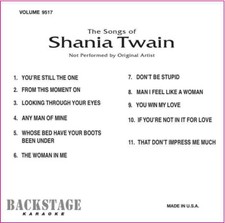 COUNTRY Karaoke CDG TRACKS Backstage SHANIA TWAIN 9517 IN ORIGINAL Black Sleeve