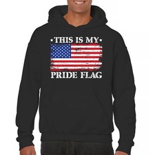 This is My Pride Flag Sweatshirt American Flag 4th of July USA Patriot Hoodie