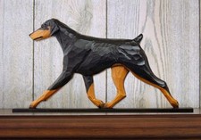 Doberman Pinscher Sign Plaque Wall Decor Black/Tan Uncropped