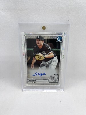 Andrew Vaughn 2020 Bowman Chrome Mega Box Refractor Auto White Sox W/ Mag