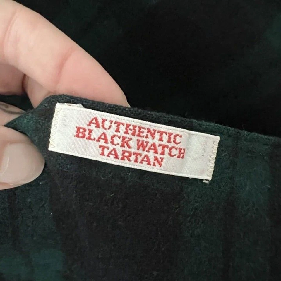 Camisa de tartán reloj negro Pendelton vintage años 70 para hombre talla L manga larga a cuadros Foto 3 de 4