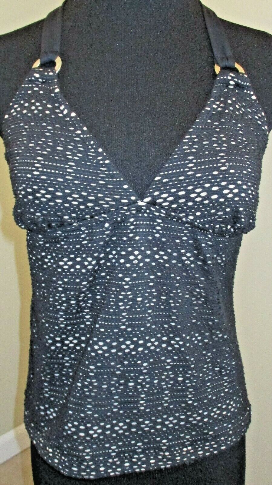 Catalina Black Mesh Metal Rings Bathing Swim Tankini … Gem