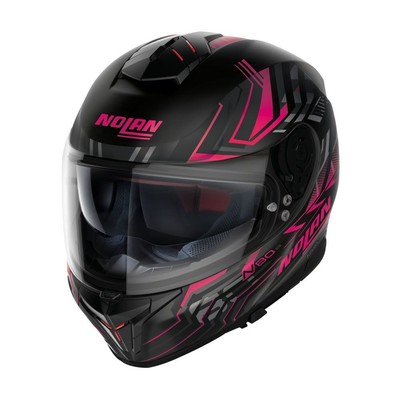 Integralhelm Nolan N80-8 TURBOLENCE N-COM FLAT BLACK (RED)