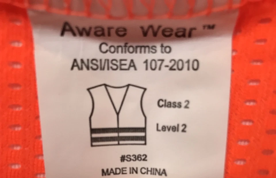 ERB AWARE WEAR Hazzard Vest Reflective Size M Safety CLASS 2 - Image 4 of 4