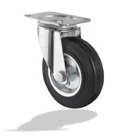 Transportrollen Lenkrollen Schwerlastrollen Vollgummi Rad Lenkrolle 75 Mm