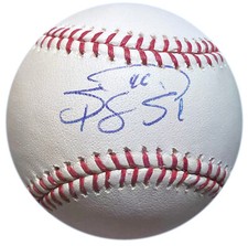 SERGIO SANTOS AUTOGRAPHED RAWLINGS OFFICIAL BASEBALL BLUE JAYS YANKS SOX w/ COA