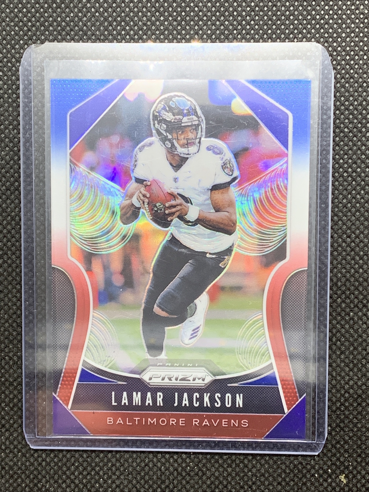 2019 Prizm Red White Blue Prizm Lamar Jackson #71 Ravens