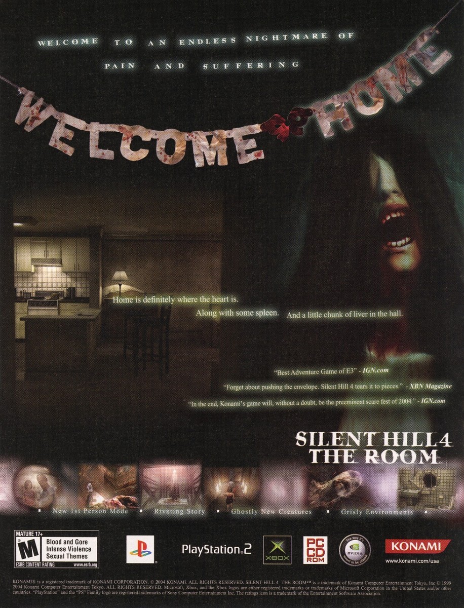 Silent Hill 4 The Room Playstation 2 PS2 Xbox PC Game Promo Silent Hill 4 The Room Playstation 2 PS2 Xbox PC Game Promo