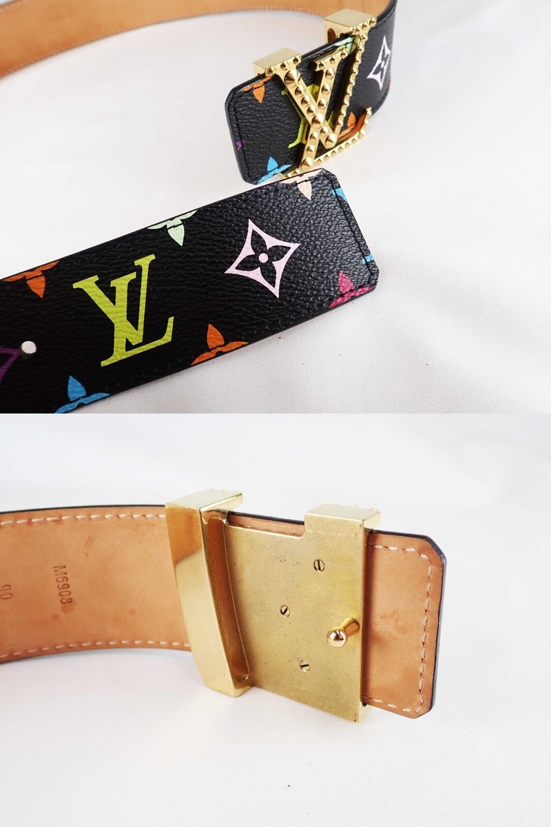LOUIS VUITTON LV Initiales Logo Belt Monogram Multicolor