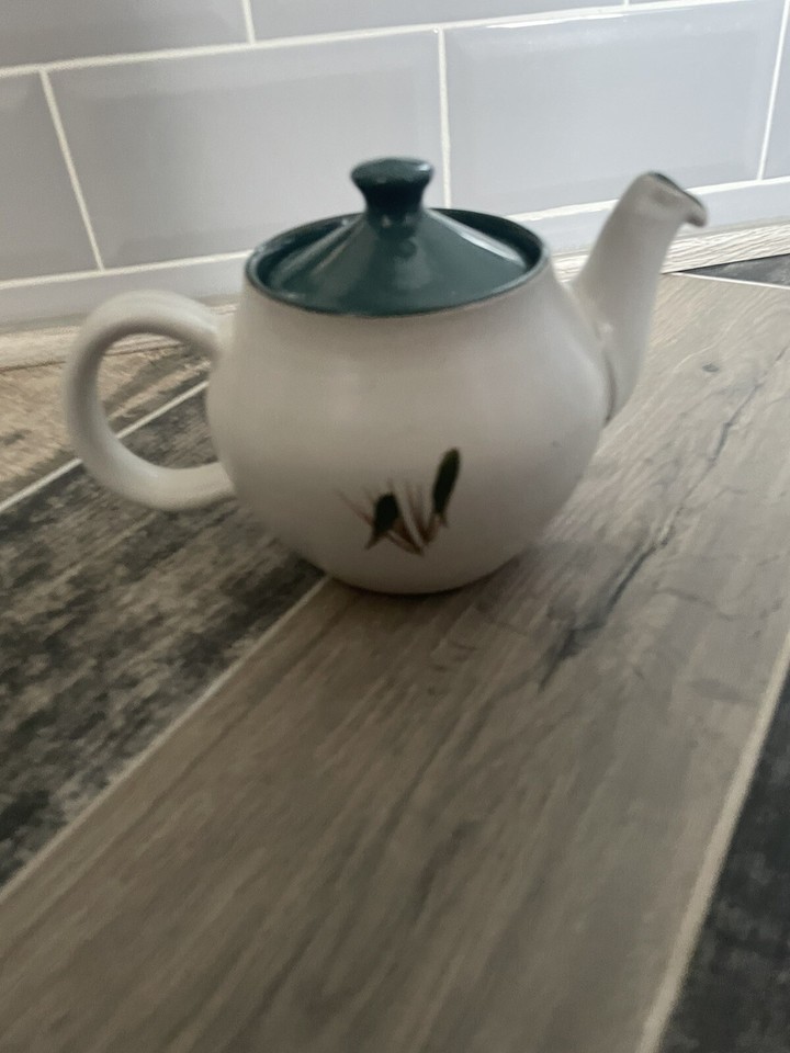 DENBY GREENWHEAT A COLLEGE TEAPOT TEA POT EXCELLENT CONDITION eBay
