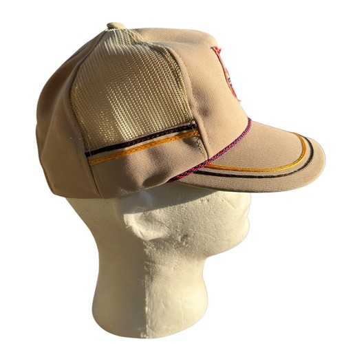 Country Club Trucker Rope Hat Tennis Golf Racquet Snap Back Size S/M Vintage Cap - Picture 8 of 11