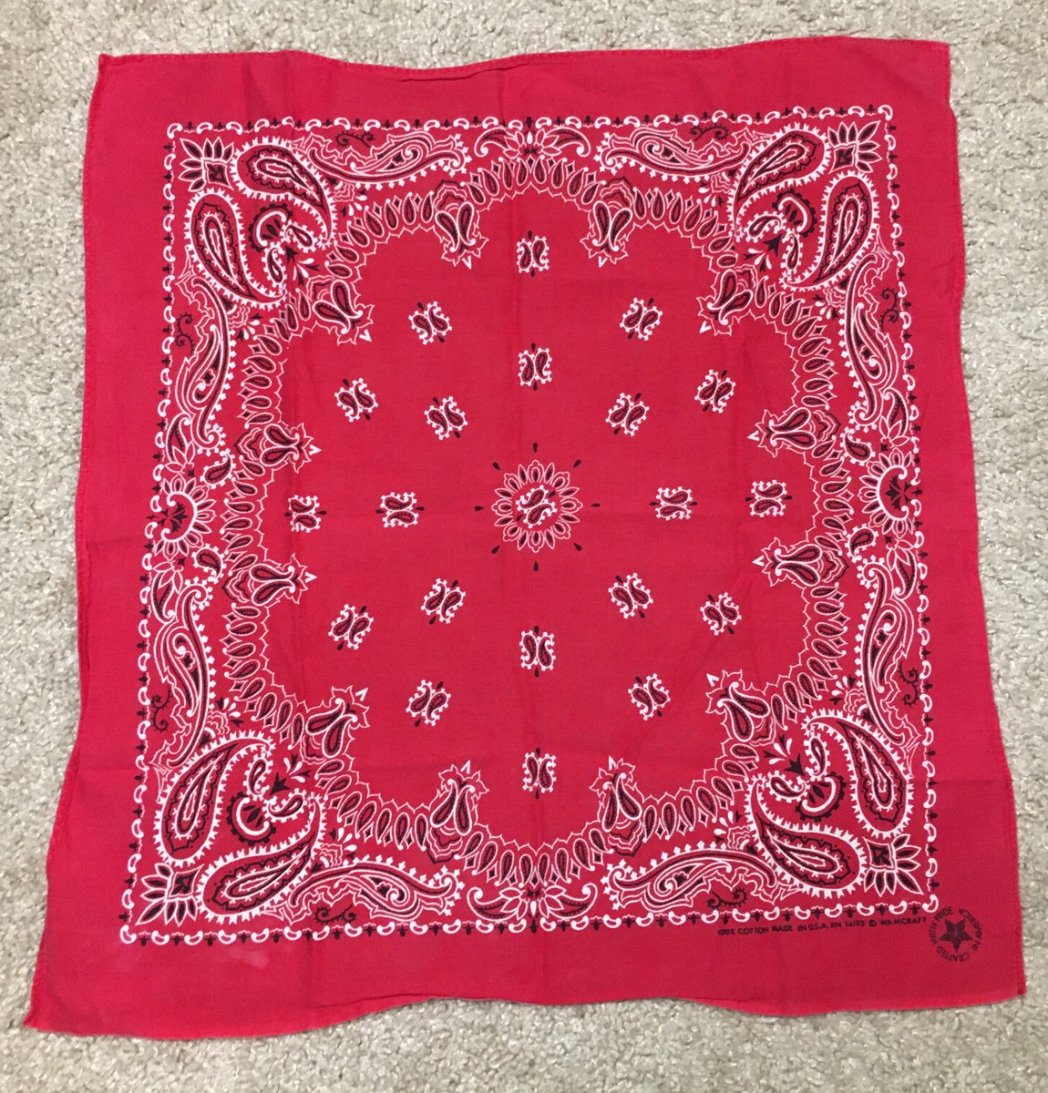 Vtg RED WAMCRAFT CRAFTED with PRIDE in AMERICA Cotton Biker