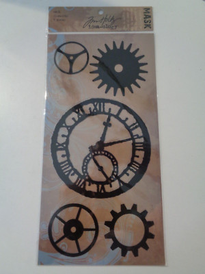 Tim Holtz Idea-Ology Timeworks Uhr Zahnräder & Zahnräder Maske Set