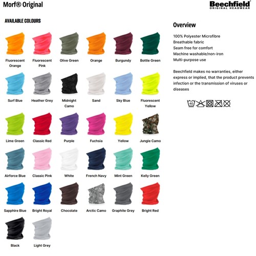 Multi Use Tube Scarf Morf Snood Balaclava Neck Warmer Face Cover Mask Bandana - Picture 12 of 89