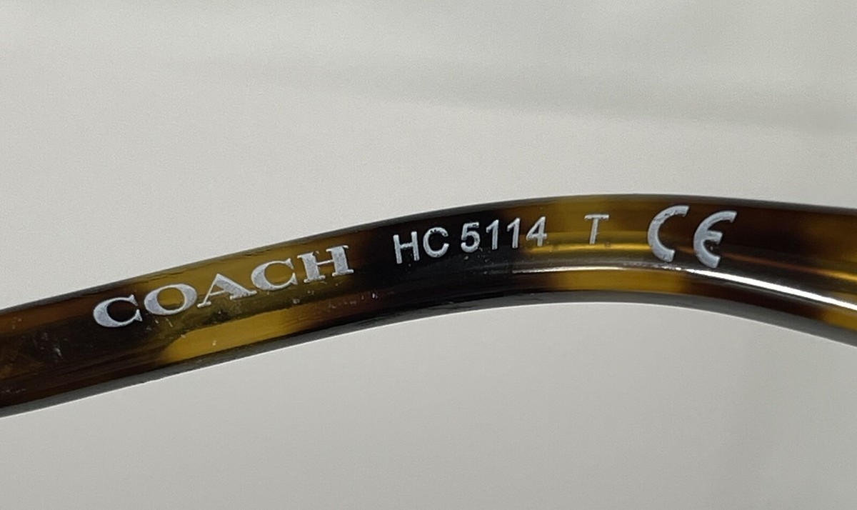 Coach Eyeglasses Frame Gold Logo C Arms Temples Thin Unisex  display picture 1