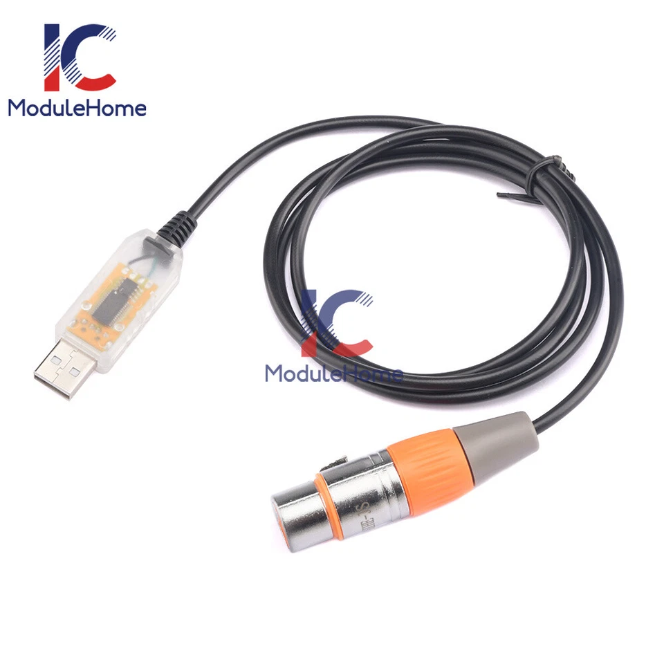 USB to DMX Interface Adapter Cable Stage Light PC DMX512 Controller Dimmer DMX - Bild 2 von 4