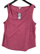 Splendid knot shoulder top Sz Large in Raspberry NWT X13