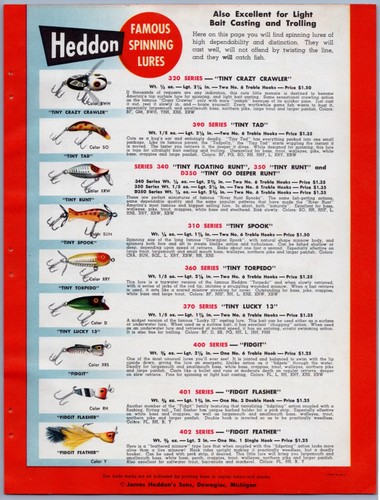 1955 Heddon Fishing Lures Print Ads River Runt Crazy Crawlers - Picture 3 of 4