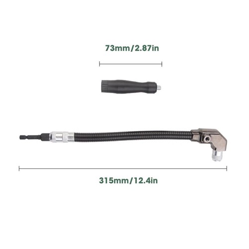 90 Degree Right Angle Drill Hex Socket Drill Bit Adjustable Flexible Bits 6.35mm - Picture 5 of 7