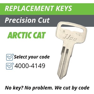 Arctic Cat Keys ATV UTV Snowmobile Replacement Key Cut to your code 4000-4149