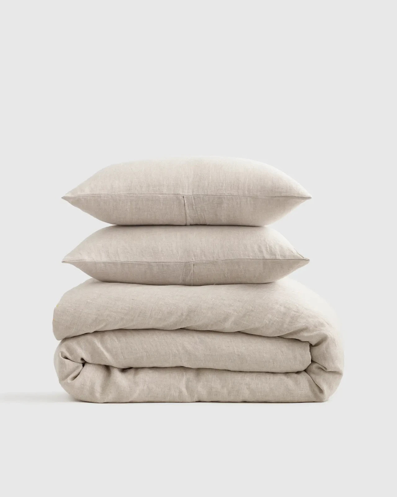 Quince 100% European Linen Duvet Cover Set in Natural Chambray King/Cal King