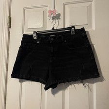 Wild Fable Black Denim Shorts Women s Distres...