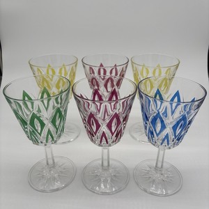 Vintage Colored Wine Glasses | eBay
