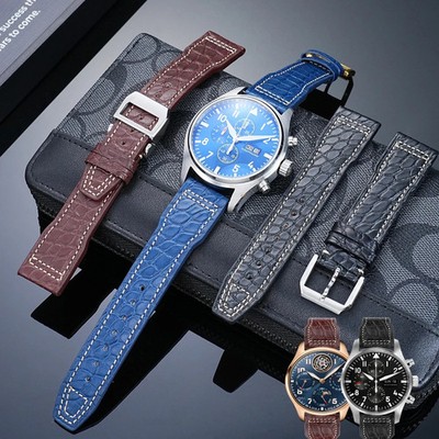 Leather Watch Strap for IWC Pilot IW388103 IW378003 20 21 22mm Men's Sport Belt