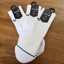 New Stance Casual Icons White 3 Pack Quarter Height Medium 6-8.5