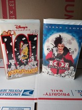 101 Dalmatians Animated and Live Action Versions  VHS 1999 & 1997 Walt Disney