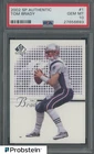 2002 SP Authentic #1 Tom Brady New England Patriots PSA 10 GEM MINT